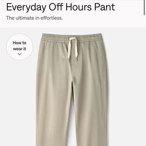 Rhone Everyday Off Hours Pants in Khaki. Medium. 30.5